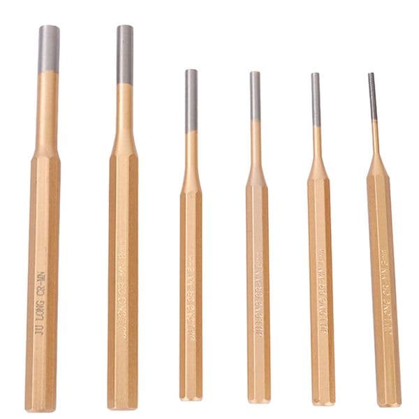 Punch Needle Punch Chisel CR-MN Steel Center Pin Punch Hand Tool Roll Pins Punch Round Head Cylindrical Chisel