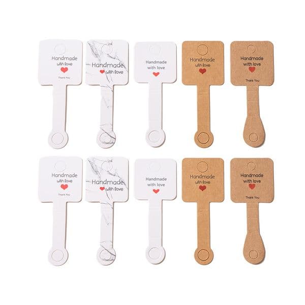 50pcs Self Adhesive Bracelets Display Card And Bag for DIY Necklaces Hair Rings Jewelry Making Packaging Price Tag Accessories