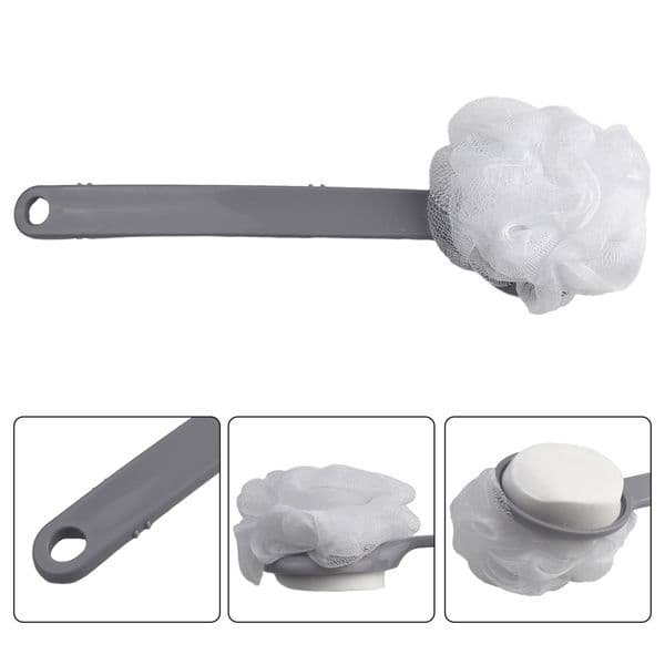 Scrubber Shower Brush Body Shower Back Brush Comfortable Extended Handle Practical To Use Scrubber Bath Sponge