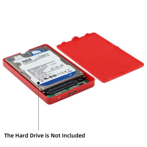 2.5 Inch USB 3.0 5Gbps Hard Drive Case SATA HDD SSD Enclosure Mini External Hard Drive Disk Box for PS5 PC Laptop Smartphone
