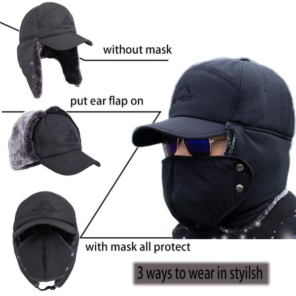 2023 Winter Warm Thicken Faux Fur Bomber Hat Men Women Earflap Cap Ski Soft Thermal Bonnets Hats Caps for Extreme Cold Weather 0d96f