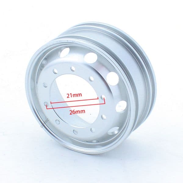 2pcs Aluminum Alloy Wheels 20mm/25mm Hub Rim for 1/14 Tamiya RC Truck Tipper SCANIA 770S VOLVO MAN TGX LESU Car Accessories