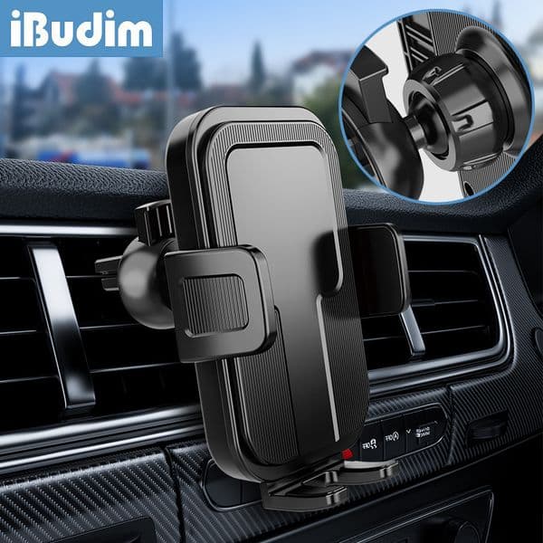 iBudim Car Air Vent Phone Holder For iPhone Xiaomi Huawei Mobile Cell Phone Stand GPS Support in Car for 4.7-7.2 inch Smartphone