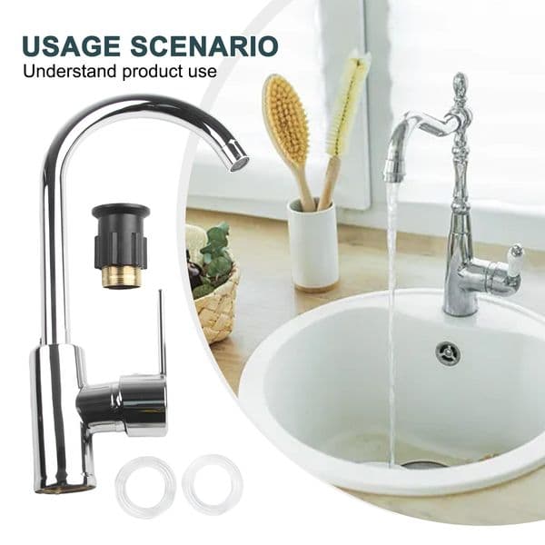 Kitchen Bathroom Faucet Hot&Cold Water Mixer Tap Household Rotating Basin Sink Mixer Single Handle Swivel Spout Tap Chrome Part