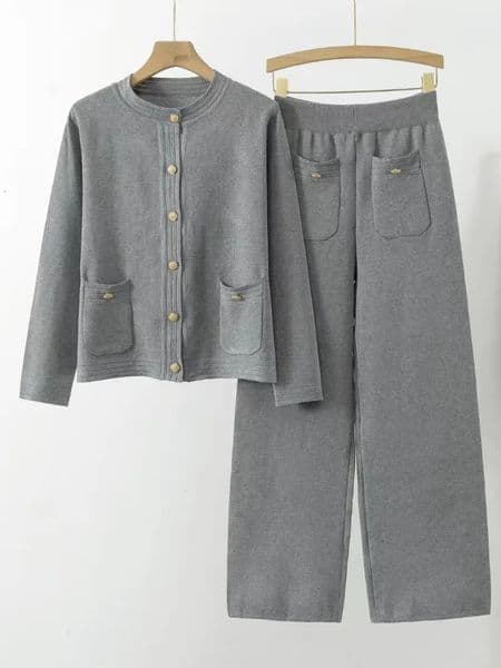 Casual Tracksuits For Women Autumn Fashion Outfits Knitted Cardigan Sweater And Long Pants Suits Womens Sets 2 Piece 241111