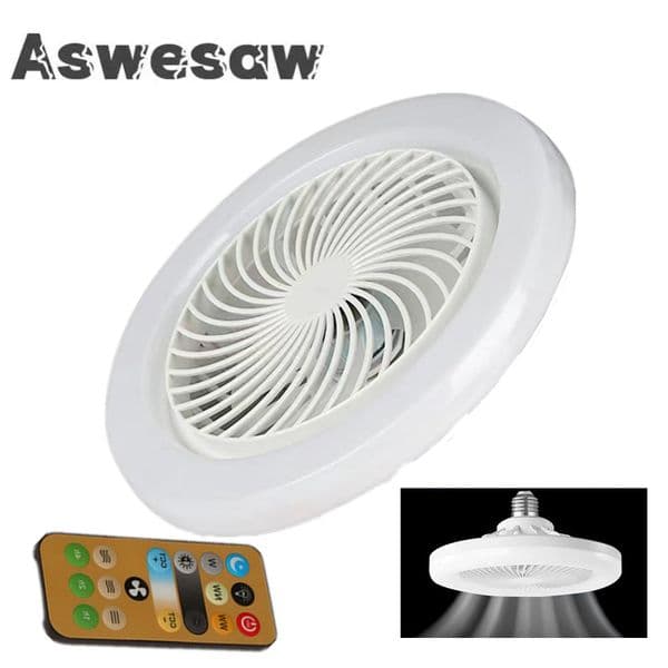 30w 3in1 Ceiling Fan With Lighting Lamp E27 Converter Base With Remote Control For Bedroom Living Home Silent Led Lamp Fan