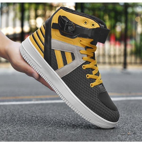 Men's Motorcycle Boots Rubber Soles Anti Slip Motorcycle Shoes Motorcycle Off-road Boots Gear Shifting Anti Slip Pads Moto Shoes