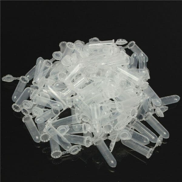 100pcs 2ml Centrifuge Tube with Round Bottom Polypropylene Transparent Plastic Cover and Graduated Pointed Bottom EP Tube