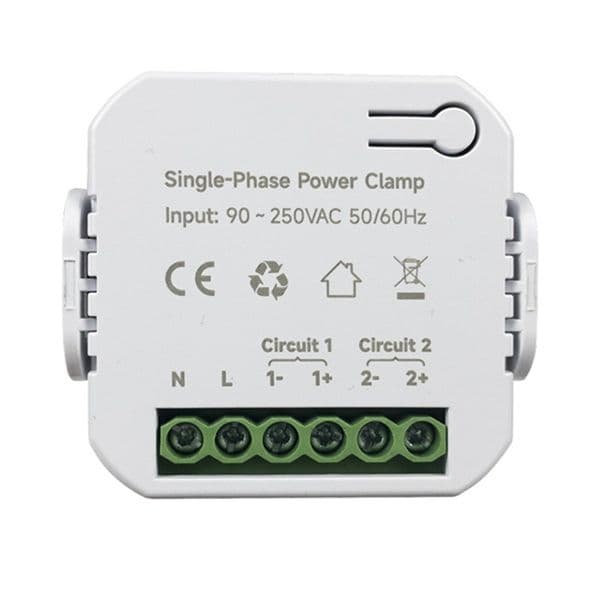 new 1Set Tuya Smart 2025 Zigbee Energy Meter 80A With Current Transformer Clamp Kwh Power Monitor 90- 250V(1CT) Electricity Statistics