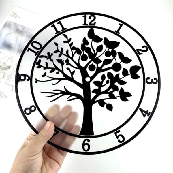 Tree Clock Epoxy Resin Silicone Mold Arabic Numerals Gypsum Casting For FIY Wall Home Decor Handicrafts Art Supplies Material