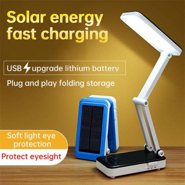 Led Table Lamp Solar Battery Rechargeable Foldable Desk Lamps With 26LEDs Adjustable LED Night Light For Reading Indoor Lighting