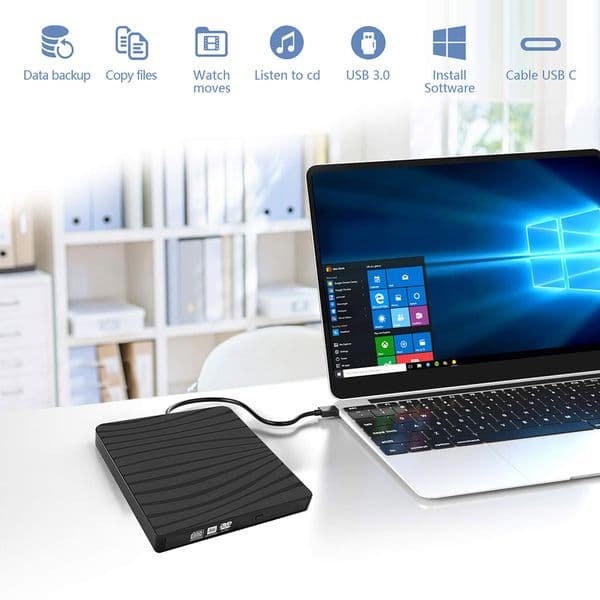 USB 3.0&Type-C SATA Optical Drive Case Kit External Mobile Enclosure DVD/CD-ROM Case For Laptop Notebook Without Optical Drive