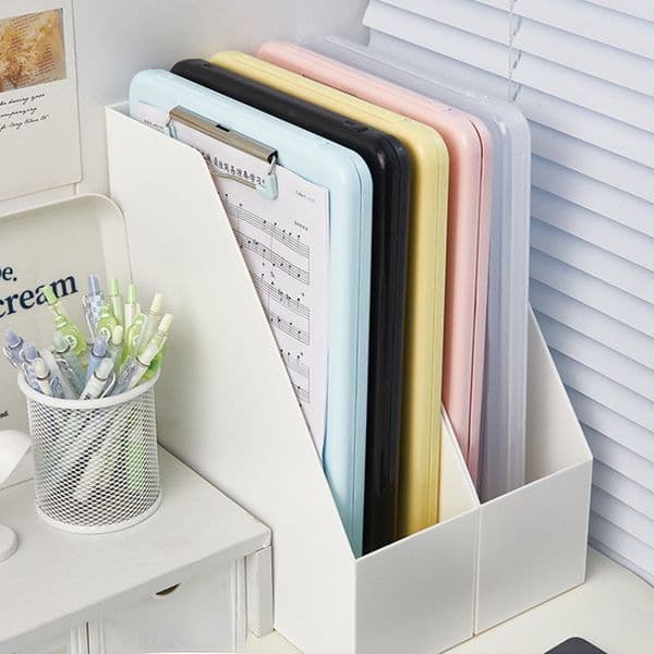 Writing Pad Memo Clip Board Test Paper Storage Box Candy Color A4 File Folder Clipboard Organizer Stationary School Supplies