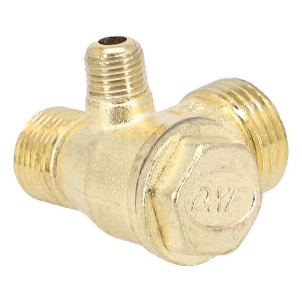 1pc 3-Way Unidirectional Check Valve Externally Threaded Connectors Connect Pipe Fittings For Air Compressor