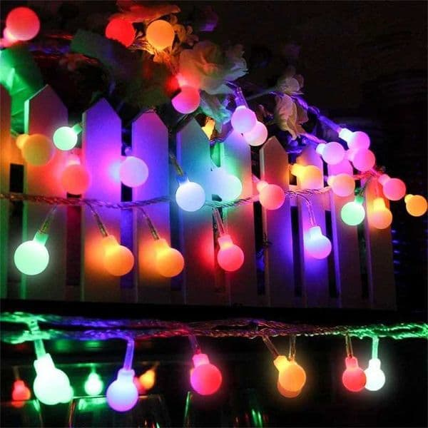10/20/30/50m Ball LED String Lights Christmas Garland Lights Waterproof Outdoor Fairy Light Bulb For Wedding Garden Party DecorLX241112
