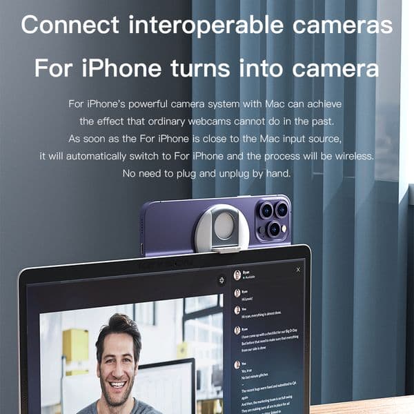 KEYSION Magnetic Mobile Phone Ring Holder for MagSafe for MacBook for iPhone 14 13 Pro Adjustable Camera Mount Removable Stands