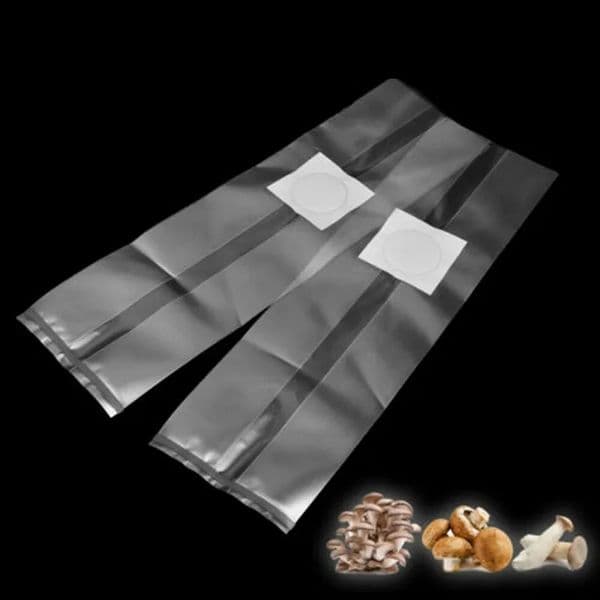 100Pcs 18X35CM PVC Mushroom Grow Bags Spawn Media Fungus Grow Substrate High Temp Pre Sealable Garden Supplies