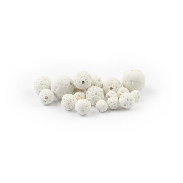 WLYeeS Hight Quality White Rock Lava Beads Natural Stone 6 8 10 12mm Round Loose Spacer Beads for Jewelry Bracelet Necklace DIY