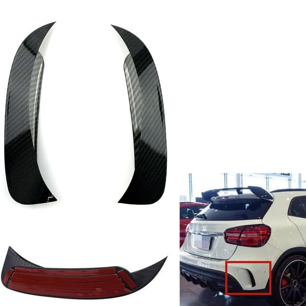 Rear Bumper Side Air Vent Trim Boot Outlet Canard Spoiler Duct Canard For Mercedes Benz GLA 250 45 AMG CGI Sport 2014-2019
