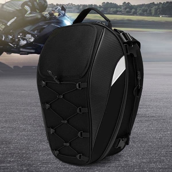 Dual Use Waterproof Helmet Bag Motorcycle Tail Bag 30L-40L Box Rear Seat Bag Large Capacity Rider Backpack Motorbike Accessories