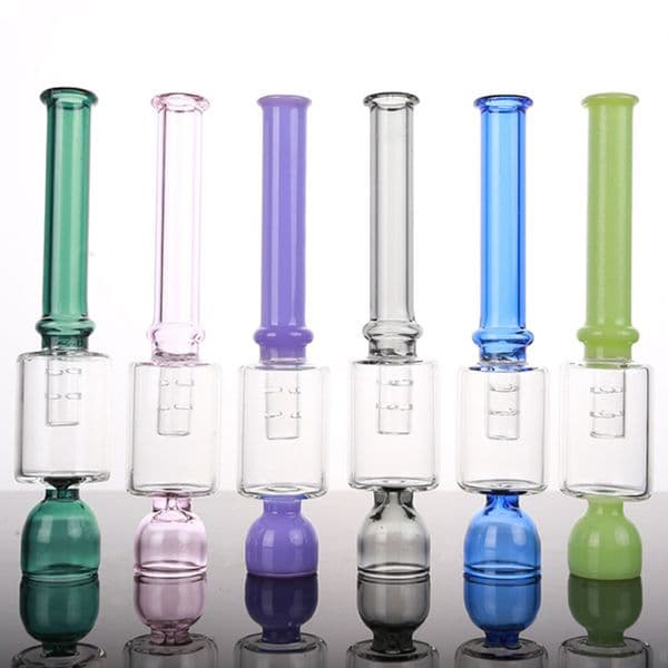 Colorful Glass Pipes Filter Handpipes Cigarette Holder Tips Portable Nail Tips Straight Bubbler Smoking Accessories