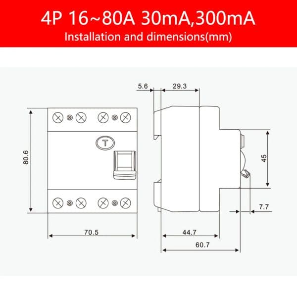2P Residual differential current Circuit breaker RCCB RCD 30mA 300mA 4P Earth Leakage Circuit Breaker 16A 25A 40A rccb type AC