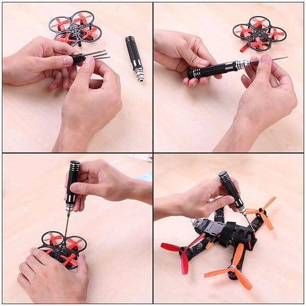 Hex Screw Driver 1.5mm 2.0mm 2.5mm 3.0mm Screwdriver Kit for RC Helicopter Drone Aircraft Repair Tool Helicopter Wrench