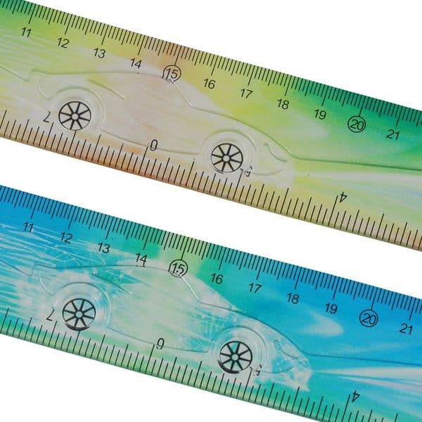 2PCS Multi-color Flexible Ruler Tools Straight Edge Shatterproof Bendable Ruler PVC Soft Rulers