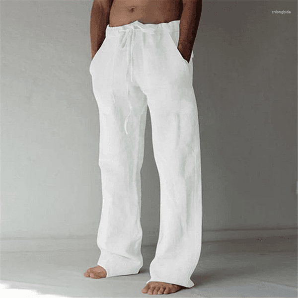 Men's Pants Cotton Linen Casual Male Shorts Breathable Trousers Fitness Streetwear For Men Clothing Jogging Autumn Summer