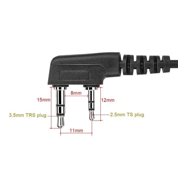 Walkie Talkie Earpiece With Mic 2 Pin Covert 2025 Air Acoustic Tube Headset Hands-free For Bouncers new Nightclubs Premium Quality