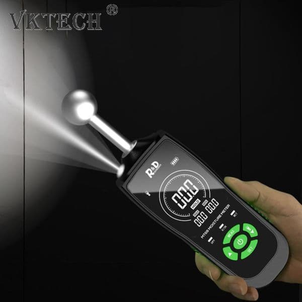 Digital Wood Moisture Meter Non-contact Timber Damp Detector LCD Screen Hygrometer Alarm Humidity Tester 5-40mm Depth Tester