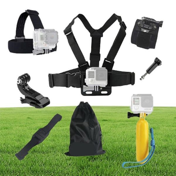 For Gopro 9 8 hero 4 5 6 7 black Accessories set Floating Chest Head Hand Helmet Mount strap for Go pro SJCAM SJ4000 SJ5000X Actio