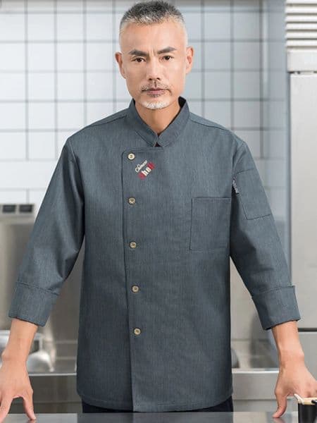 Restaurant Kitchen Uniform Canteen Cook Cooking Shirt Long Sleeve Hotel Chef Jacket Bakery Cafe Waiter Workwear Neutral Tops