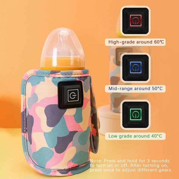 USB Milk Water Warmer Travel Stroller Insulated Bag Baby Nursing Bottle Heater Supplies For Outdoor