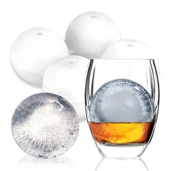 Grids Food Grade Round Large Sphere Trays Ice Making Mould Whiskey Silicone Ice Ball Maker Mold