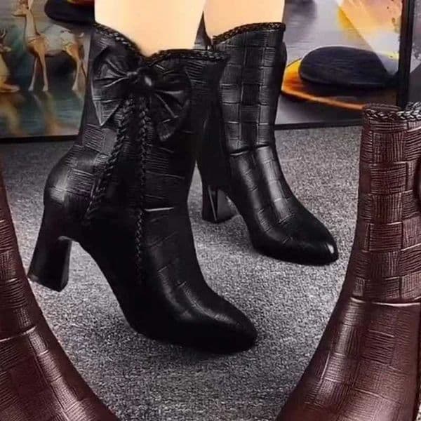 High Quality 20 Hot Winter Autumn New Fi Boots Wedge shaped Round Boots Large Size European and Warm Shoes Winter Edge T241113