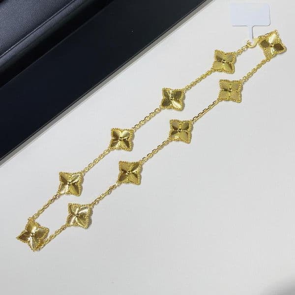 Designer Fashion Elegant Bracelet Earring Necklace Fashion Flower Men's and Women's Chain Wedding Bracelet Earring Necklace Special Design J