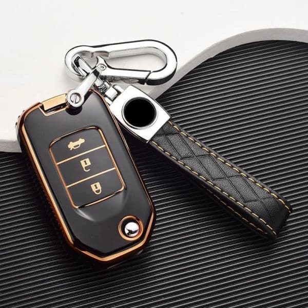 Car TPU Key Fob Case Cover For Honda Civic 2025 CR-V HR-V Accord Jade Jazz City Pilot Protector Holder Keychain Accessories