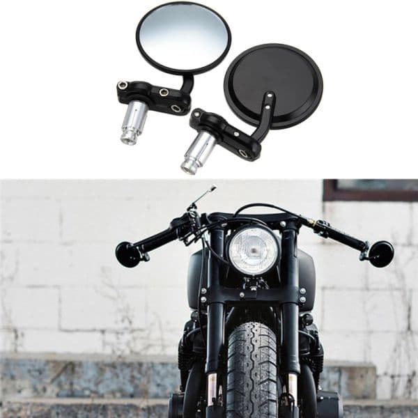 2pcs/Pair 7/8" Universal Motorcycle Rear View Mirrors Round Handle Bar End Foldable new Motorbike Side For Cafe 2025 Racer 2023 CAR