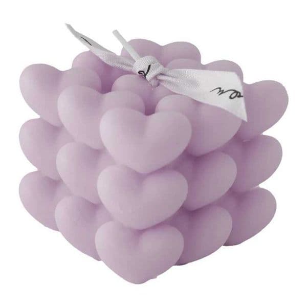 Modern Cube Scented Candle Heart Shaped ChicHome Decor Birthday Gift for GirlsXJ241112