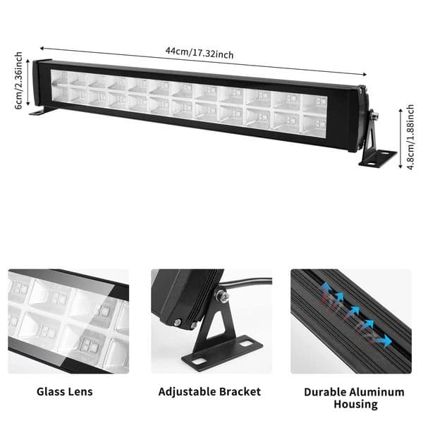 48W 48LEDs UV Black Light Wall Washer new 2025 UV Light Bar Wash Light Stage Lights for Gallery Church Wedding Birthday Party Stage Ligh