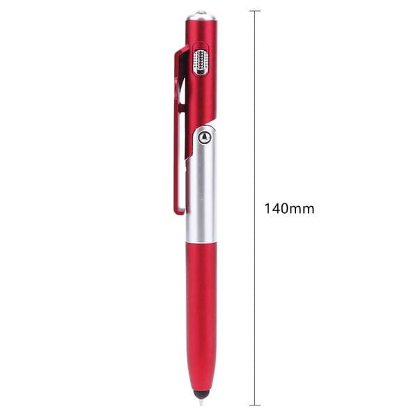LED Light Ballpoint Pen Folding 4 in 1 Mobile Phone Stand Multifunctional Holder Pen for School Office Working Accessories