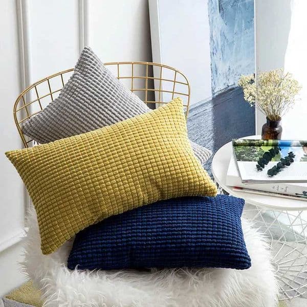 Funda Cojin 30x50 rectangular soft cushion cover soft Corduroy shell for sofa life Ro decoration simple throwing cover M241113