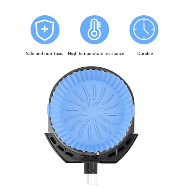 Silicone Air Fryer Tray Reusable Air Fryer Basket Heat-resistance Multifunctional Supplies for Oven Microwave Cake Baking Mould