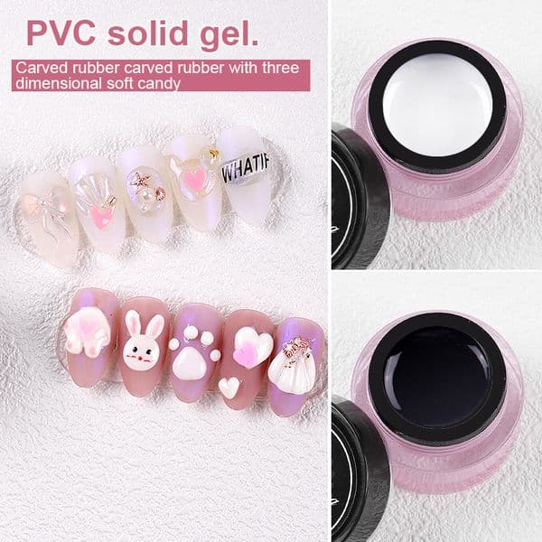 Three-dimensional Universal Clay Soft Glue Carved Model Nail Art PVC Solid Gel Nail Clay Nail Art Decoratio 8ml TSLM1