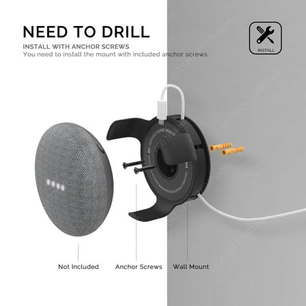 For Google Home Mini Wall Mount Holder Cable Management Mount Holder Kitchen Audio Bathroom Speaker Accessories