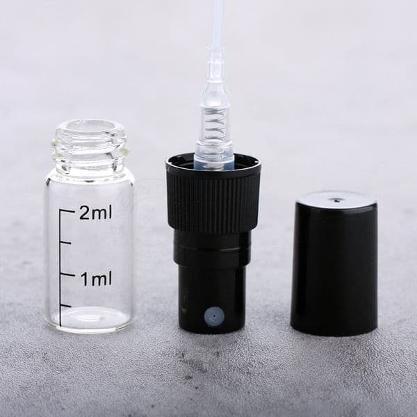 1~5PCS 2025 2ml 5ml 10ml Black Glass Perfume Bottle With Scale Sample Mist Sprayer Bottle Atomizer Bottle Thin Glass new Vials 4#