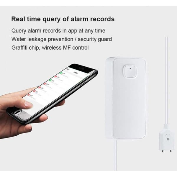 Water Leakage Sensor Wifi Real Time Security Alarm Water Leak Detector Overflow Alert Waterproof Smart Home For Kitchen Bathroom