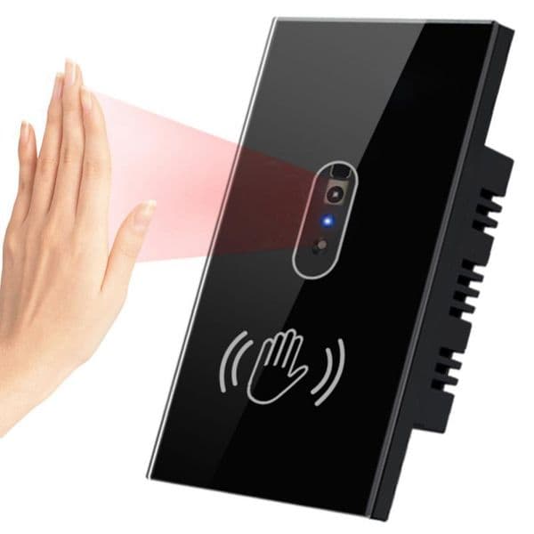 CoRui Smart IR Wall Light Switch With Infrared Sensor Panel Switch EU 10A 90-250V Neutral Wire Needed Smart Home No Touch Needed