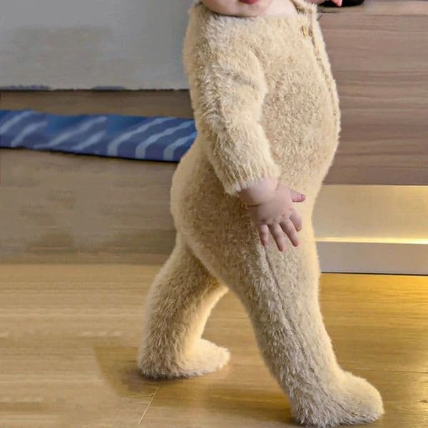 ly born baby boys and girls winter clothing warm baby jumpsuit with hat cute jumpsuit cute baby clothing 241113